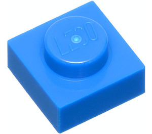 LEGO Blue Plate 1 x 1 (3024 / 30008)