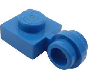 LEGO Blauw Plaat 1 x 1 met Klem (Dunne ring) (4081)