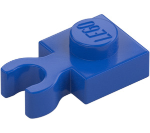 LEGO Blauw Plaat 1 x 1 met Verticaal Klem (Dikke 'U'-clip) (4085 / 60897)