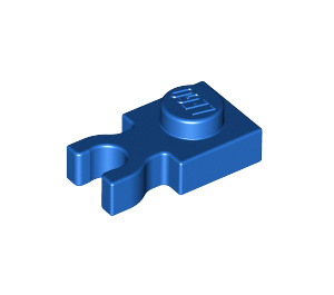 LEGO Blue Plate 1 x 1 with Vertical Clip (Thick 'U' Clip) (4085 / 60897)