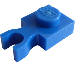 LEGO Blau Platte 1 x 1 mit Vertikal Clip (Dünner U-Clip) (4085 / 60897)