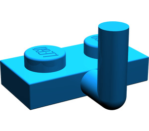 LEGO Bleu assiette 1 x 2 avec Crochet (Bras horizontal de 5 mm) (43876 / 88072)