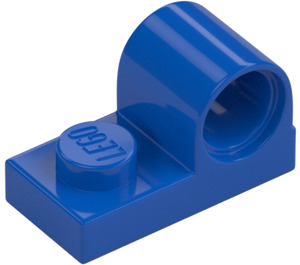 LEGO Blauw Plaat 1 x 2 met Pin Gat (11458)