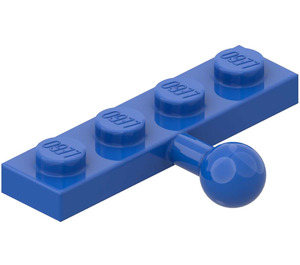 LEGO Blue Plate 1 x 4 with Ball Joint (3184)