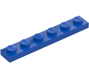 LEGO Niebieski Płytka 1 x 6 (3666)