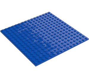 LEGO Blau Platte 16 x 16 mit Rippen an der Unterseite (91405)