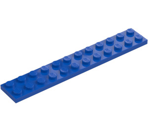 LEGO Blauw Plaat 2 x 12 (2445)