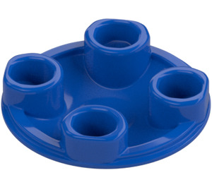 LEGO Blue Plate 2 x 2 Round with Rounded Bottom (2654 / 28558)