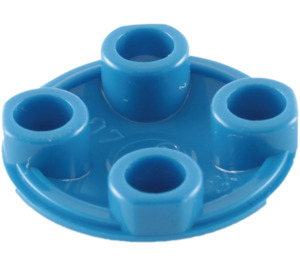 LEGO Blue Plate 2 x 2 Round with Rounded Bottom (2654 / 28558)