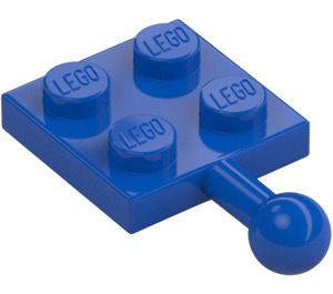 LEGO Blu Piastra 2 x 2 con Giunto sferico e senza foro nella piastra (3729)