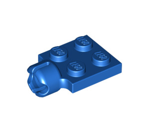 LEGO Blue Plate 2 x 2 with Ball Joint Socket With 4 Slots (3730)