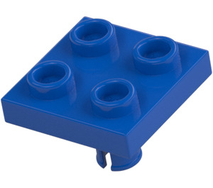 LEGO Blau Platte 2 x 2 mit Unterseite Pin (Keine Löcher) (2476 / 48241)