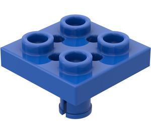 LEGO Blue Plate 2 x 2 with Bottom Pin (Small Holes in Plate) (2476)