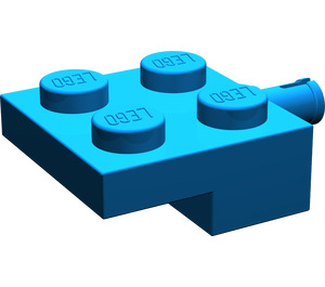 LEGO Blauw Plaat 2 x 2 met Wiel Houder (4488 / 10313)