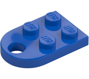 LEGO Blue Plate 2 x 3 with Rounded End and Pin Hole (3176)