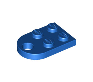 LEGO Blue Plate 2 x 3 with Rounded End and Pin Hole (3176)