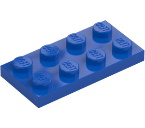 LEGO Blauw Plaat 2 x 4 (3020)