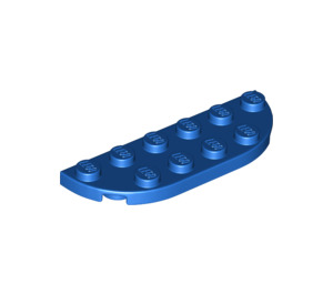 LEGO Blue Plate 2 x 6 with Rounded Corners (18980)