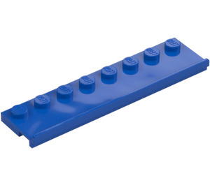 LEGO Blue Plate 2 x 8 with Door Rail (30586)