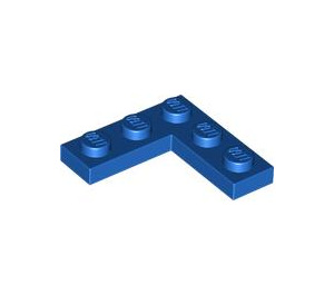 LEGO Bleu assiette 3 x 3 Coin (77844)