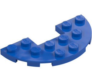 LEGO Blue Plate 3 x 6 Round Half Circle with Cutout (18646)