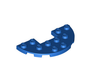 LEGO Blauw Plaat 3 x 6 Ronde Halve Cirkel met Uitsparing (18646)