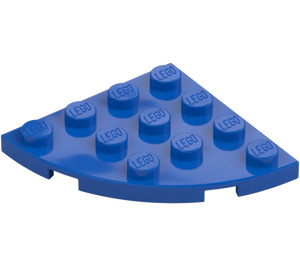 LEGO Blauw Plaat 4 x 4 Rond Hoek (30565)