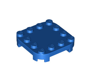 LEGO Blauw Plaat 4 x 4 x 0.7 met Afgeronde hoeken en Empty Middle (66792)