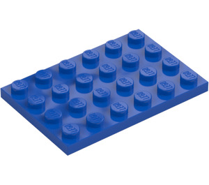 LEGO Blue Plate 4 x 6 (3032)