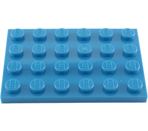 LEGO Blau Platte 4 x 6 (3032)