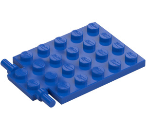 LEGO Blå Platta 4 x 6 Trap Dörr Platt gångjärn (92099)