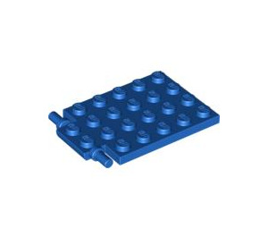 LEGO Blau Platte 4 x 6 Trap Tür Flaches Scharnier (92099)