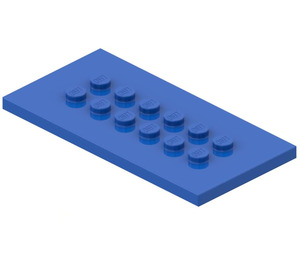 LEGO Blue Plate 4 x 8 with Studs in Centre (6576)