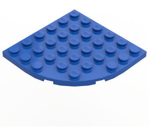 LEGO Blauw Plaat 6 x 6 Rond Hoek (6003)