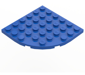 LEGO Blauw Plaat 6 x 6 Ronde Hoek (6003)