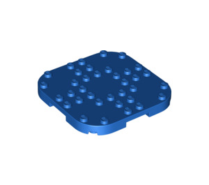 LEGO Blau Platte 8 x 8 x 0.7 mit Abgerundete Ecken (66790)