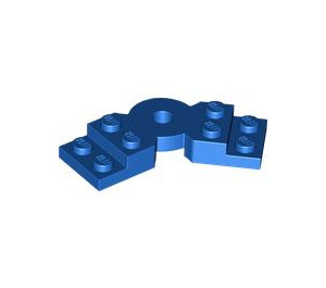 LEGO Bleu assiette Rotated 45° (79846)