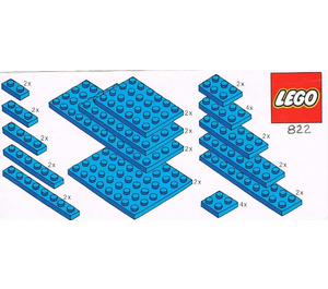LEGO Blauw Plates Parts Pack 822-1