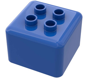 LEGO Blauw Primo Steen 1 x 1 met 4 Duplo Studs (31007)