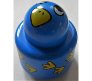 LEGO Blue Primo Round Rattle 1 x 1 Brick with Bird and Arrows Pattern (31005 / 75592)