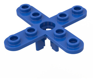 LEGO Blauw Propeller 4 Lemmet 5 Diameter met open connector (2479)