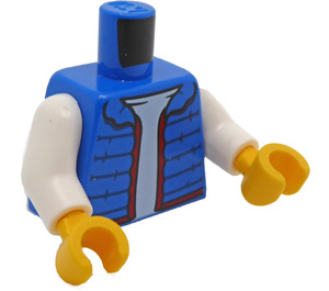 LEGO Blue Puffer Vest with White Arms Torso (973 / 76382)