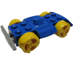 LEGO Bleu Racer Châssis avec Jaune roues (76544)