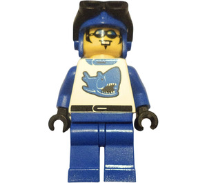 LEGO Blue Racer with shark design Minifigure