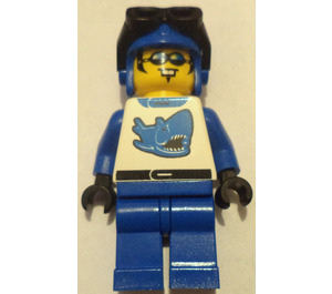 LEGO Blauw Racer met Haai design Minifiguur