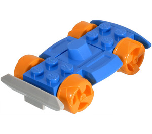 LEGO Blue Racers Chassis with Orange Wheels (76544)