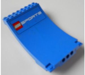 LEGO Blue Ramp Curved 8 x 12 x 6 with LEGO Sports Sticker (43085)