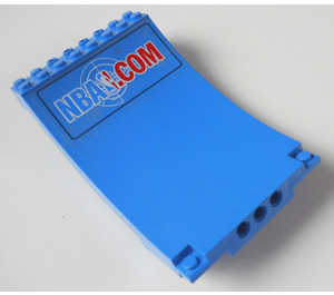 LEGO Blue Ramp Curved 8 x 12 x 6 with "NBA COM" Sticker (43085)