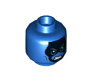 LEGO Blau Ronan The Accuser Minifigure Kopf (Einbau-Vollbolzen) (3626 / 18379)