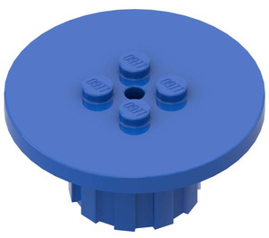 LEGO Blauw Rond Table met Noppen in het midden (4223)